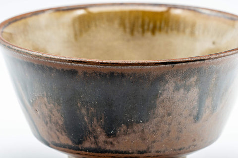 Japanese Matcha Bowl - Crazed and Mottled Drip Glazed Chawan - 350ml