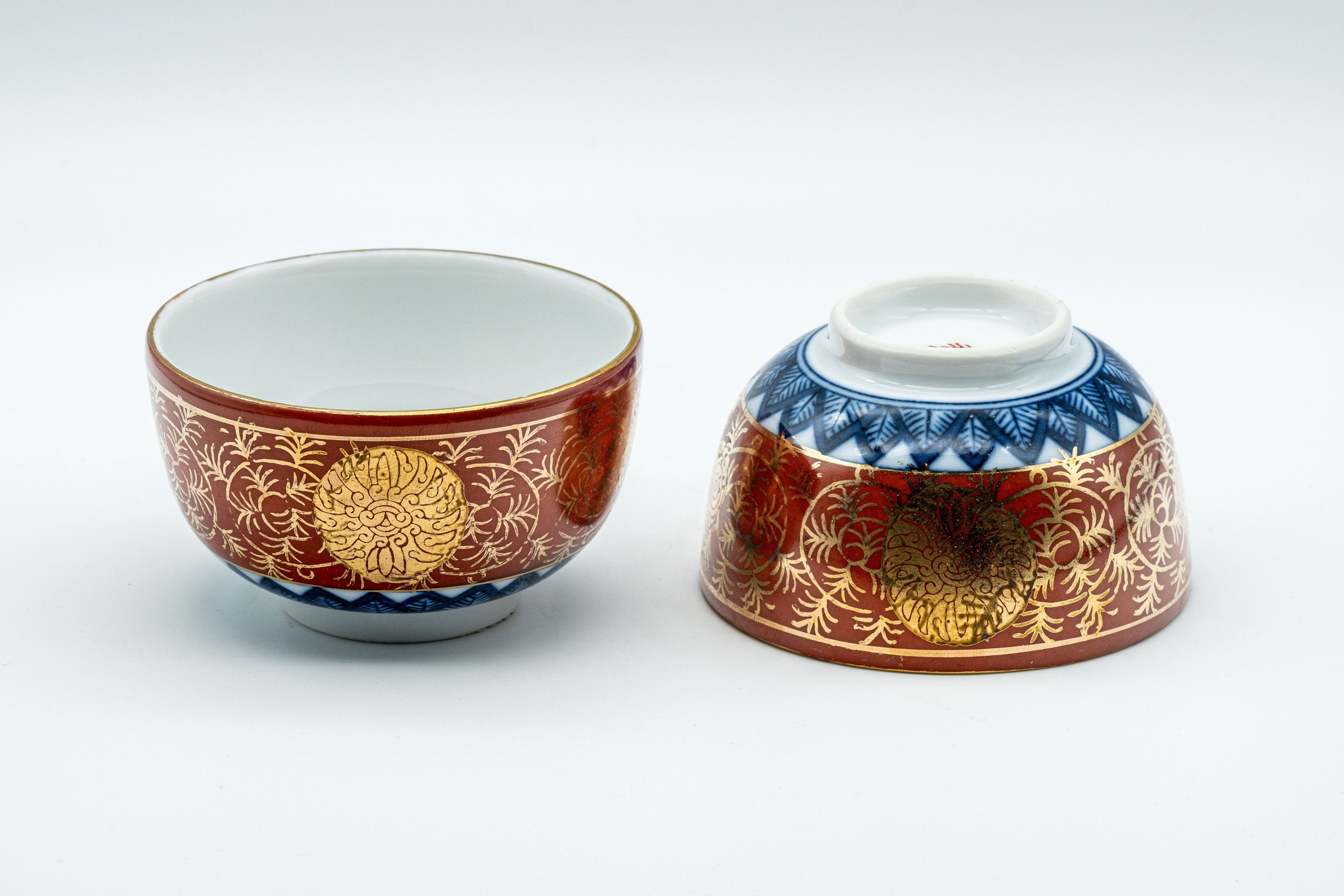Japanese Tea Set - 九谷永楽 Kutani-yaki Porcelain Debeso Kyusu with 2 Senchawan - 250ml - Tezumi