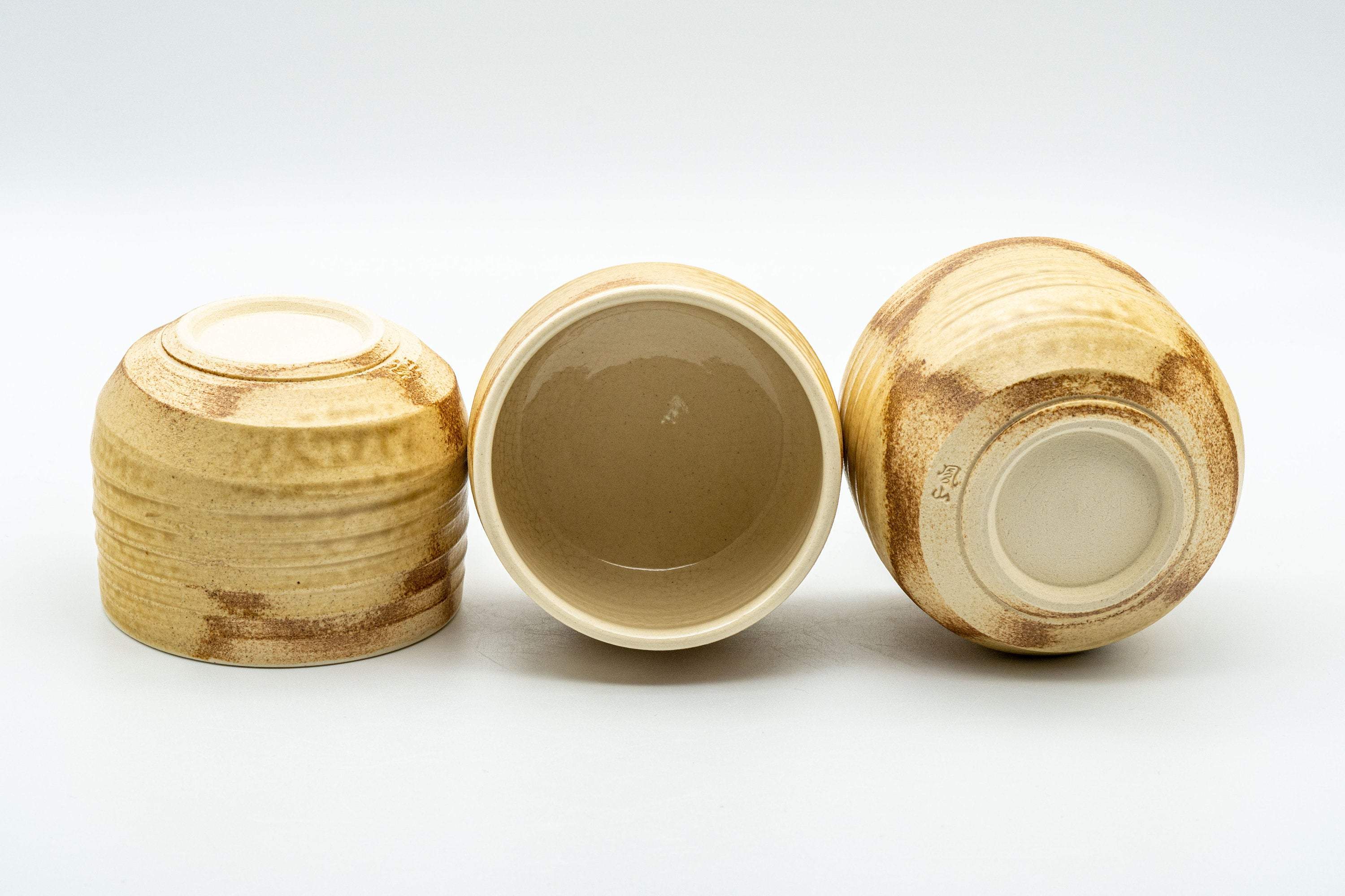 Japanese Tea Set - 夙山 Nasu-gata Do-ake Kyusu with 3 Yunomi - 575ml - Tezumi