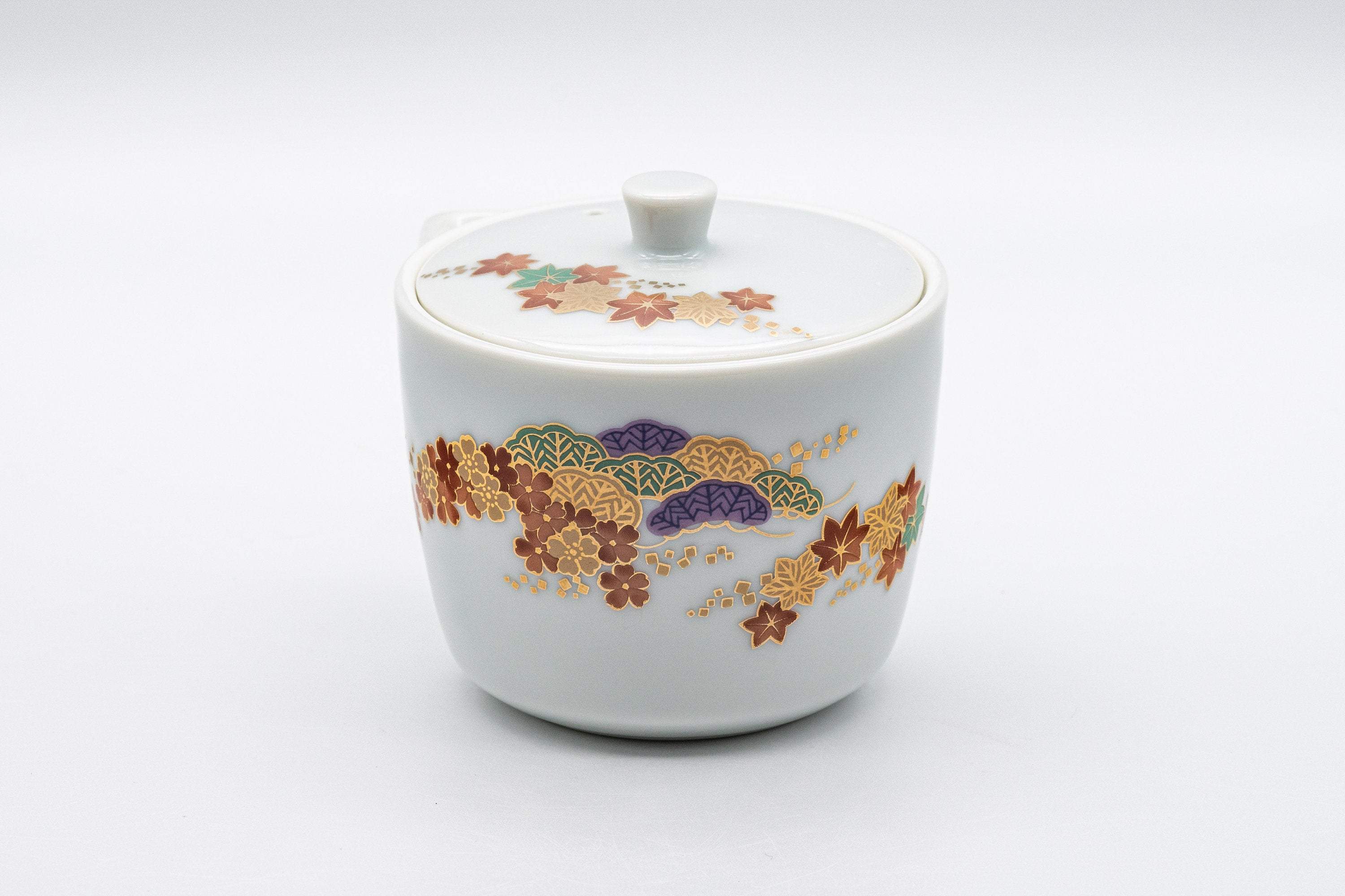 Japanese Senchado Tea Set - Porcelain Houhin, Katakuchi, and 4 Gyokurowan - 125ml - Tezumi