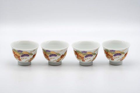 Japanese Senchado Tea Set - Porcelain Houhin, Katakuchi, and 4 Gyokurowan - 125ml - Tezumi