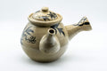 Tezumi — Japanese Kyusu - Large Floral Nasu-gata Do-ake Teapot - 900ml — three-quarter view from the opposite side