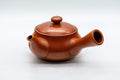 Tezumi — Japanese Kyusu - Calligraphy Nasu-gata Tokoname-yaki Debeso Teapot - 220ml — side view with the lid and side handle