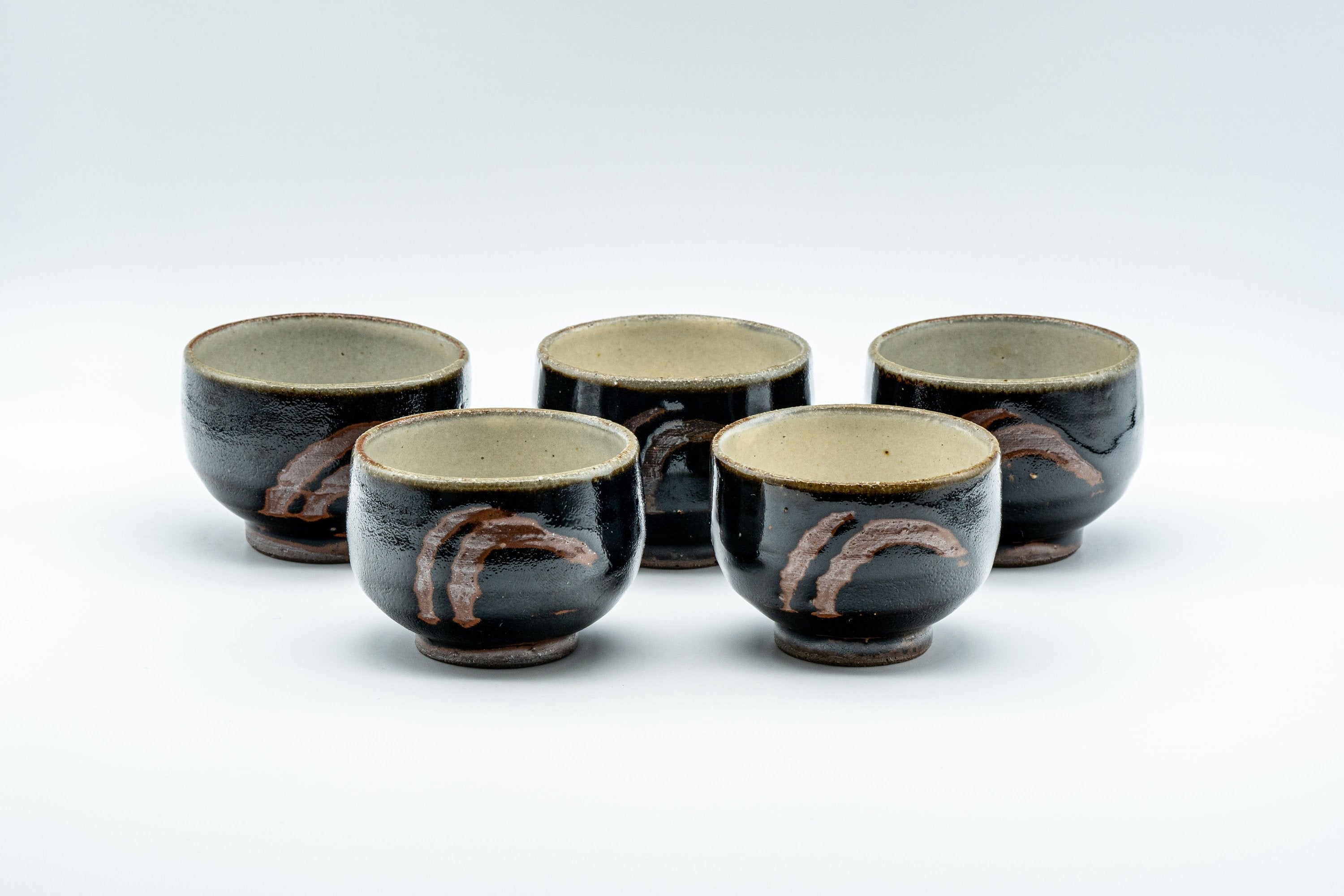 Japanese Tea Set - 陶幸 Do-ake Kyusu with 5 Yunomi - 350ml - Tezumi