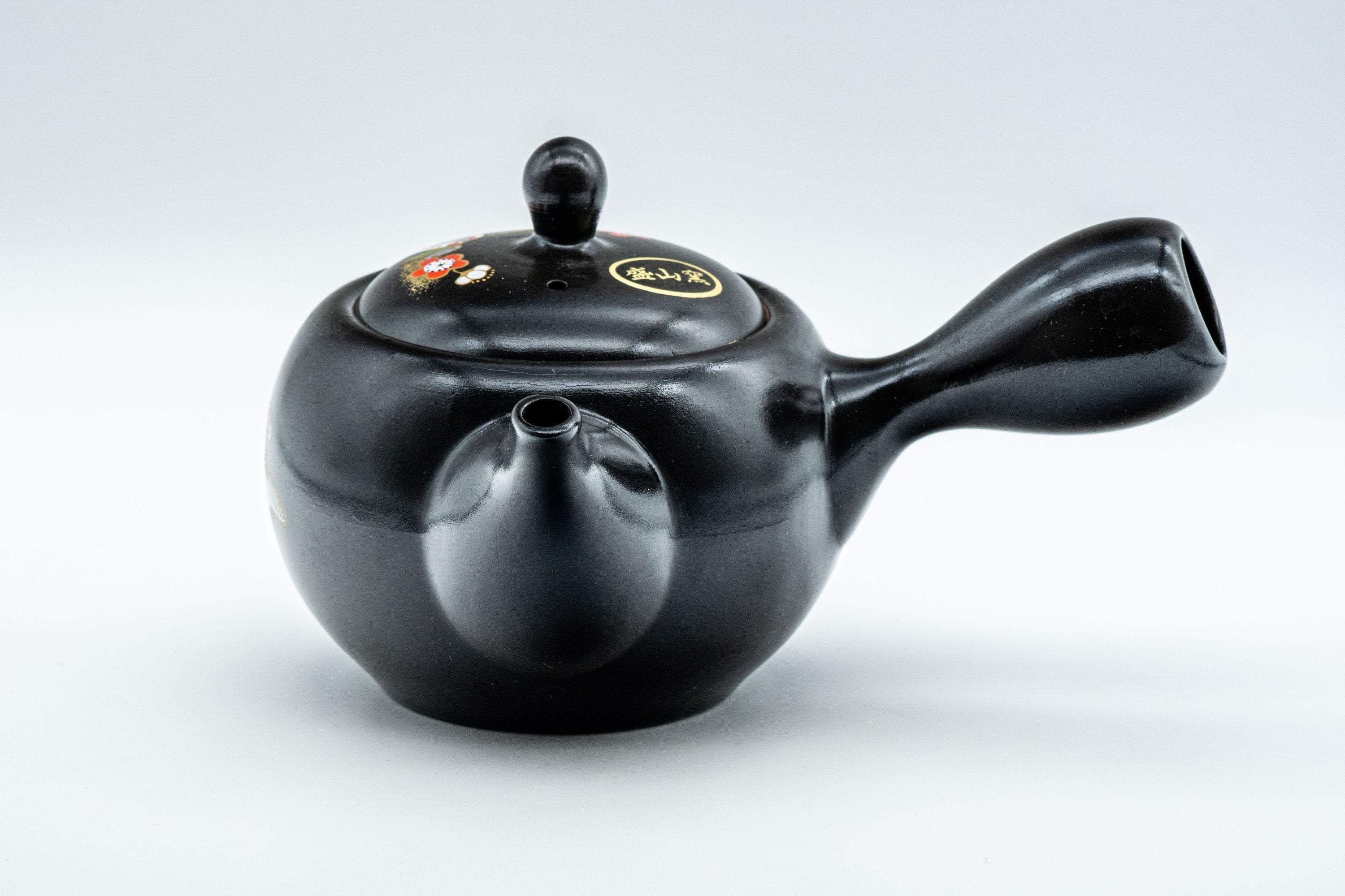 Japanese Kyusu - 盛山窯 Year of the Tiger, Black Kurodei Tokoname-yaki Teapot - 380ml - Tezumi