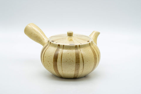 Japanese Kyusu - Striped Hiramaru-gata Debeso Teapot - 275ml - Tezumi