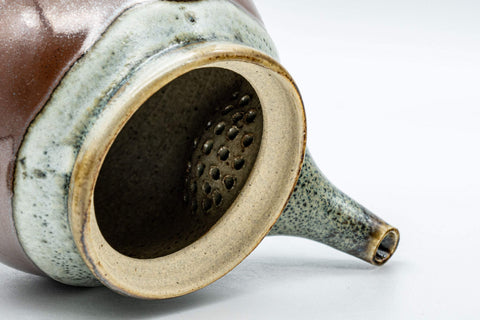 Tezumi — Japanese Tea Set - Maru-gata Do-ake Kyusu with 5 Yunomi — the teapot and cups arranged together