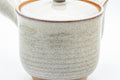Japanese Kyusu - 萩焼 Houhin-style Hagi-yaki Do-ake Teapot - 450ml - overhead view showing the lid and body