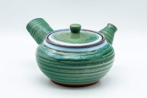 Japanese Kyusu - Striped Hiramaru-gata Debeso Teapot - 450ml