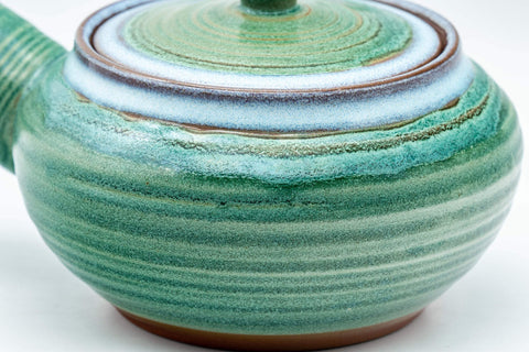 Japanese Kyusu - Striped Hiramaru-gata Debeso Teapot - 450ml