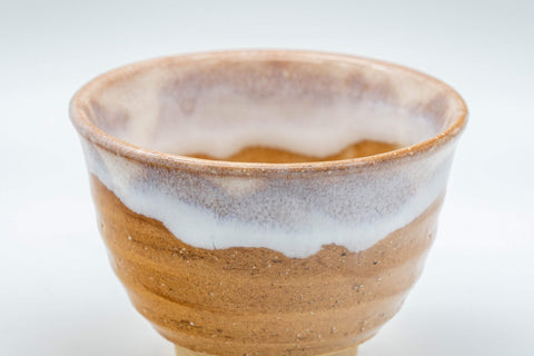 Tezumi — Japanese Tea Set - 萩殿窯 Hagi-yaki Houhin-style Do-ake Kyusu with 5 Senchawan - 450ml — closeup of a single piece