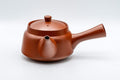Tezumi — Japanese Tea Set - Plum Blossoms Tokoname-yaki Debeso Kyusu, Kashiki, and 5 Yunomi — interior of the teapot showing the filter