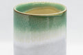 Tezumi — Japanese Teacup - Agano-yaki - Green Tsutsu-gata Yunomi - 180ml — top-down view of the interior
