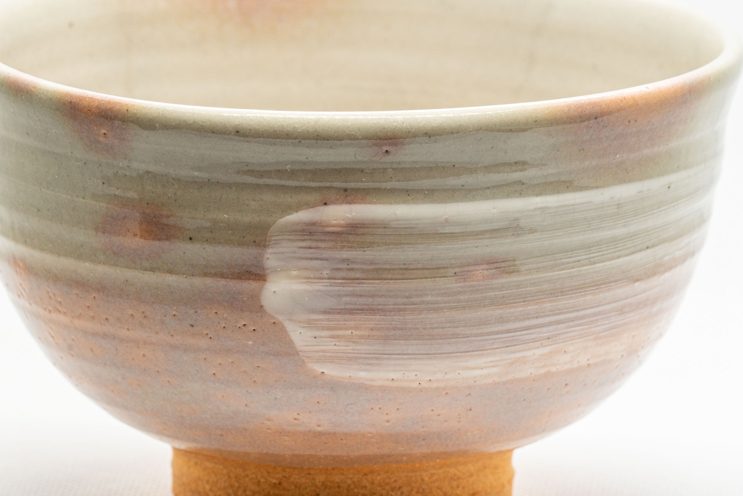 Japanese Matcha Bowl - Shigaraki-yaki Gohonte Wan-nari Chawan - Nishio Kashu - Tezumi