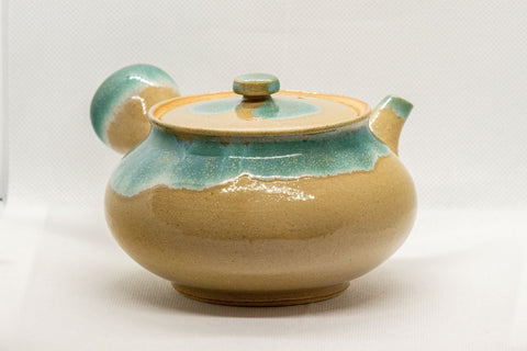 Japanese Kyusu - Turquoise Agano-yaki Do-ake Teapot - 360ml