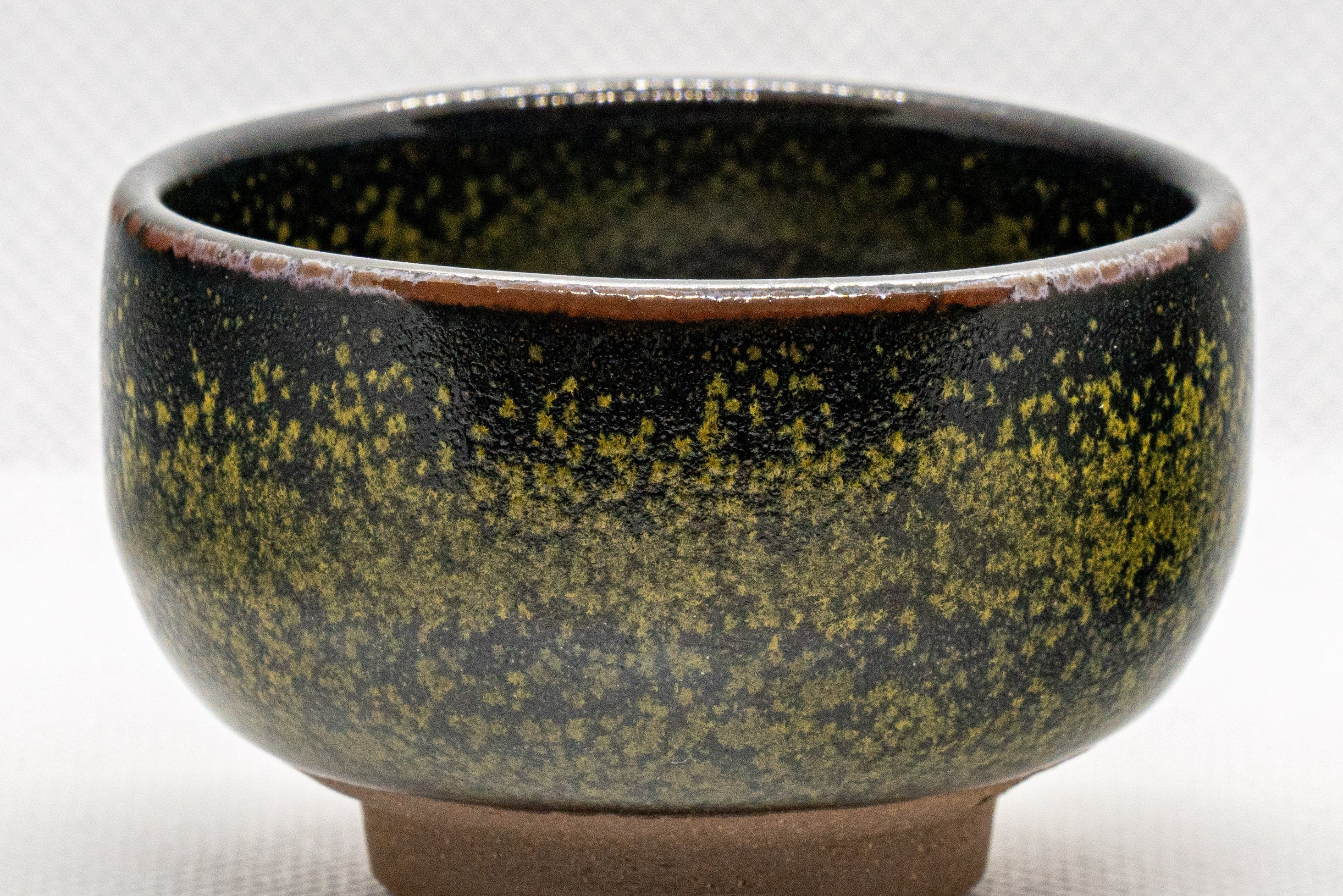 Japanese Teacup Set - 5 tenmoku glazed guinomi with gold flecks - 50ml - Tezumi