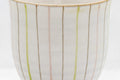 Tezumi — Japanese Teacup - 夭窯 Striped White Yunomi - 150ml — inverted showing the foot ring