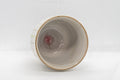 Tezumi — Japanese Teacup - 夭窯 Striped White Yunomi - 150ml — three-quarter view
