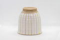 Tezumi — Japanese Teacup - 夭窯 Striped White Yunomi - 150ml — top-down view of the interior
