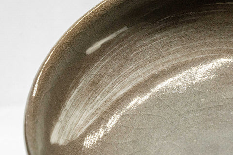 Japanese Matcha Bowl - Hakeme Badarai-gata Chawan - 200ml - top-down view showing the hakeme brush-stroke interior
