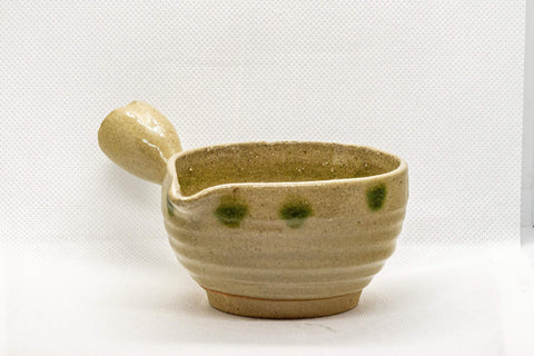 Tezumi — Japanese Yuzamashi - Beige Left-handed Water Cooler - 150ml — front view from another angle