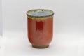 Japanese Teacup - Tsutsu-gata Yunomi - 160ml - side angle of the red cup