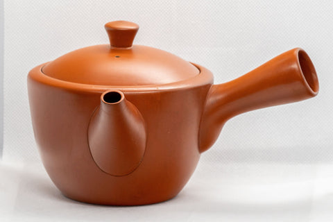 Japanese Kyusu - 煌堂 Koudo Morita Kanji Bamboo Tokoname-yaki Debeso Teapot - 480ml