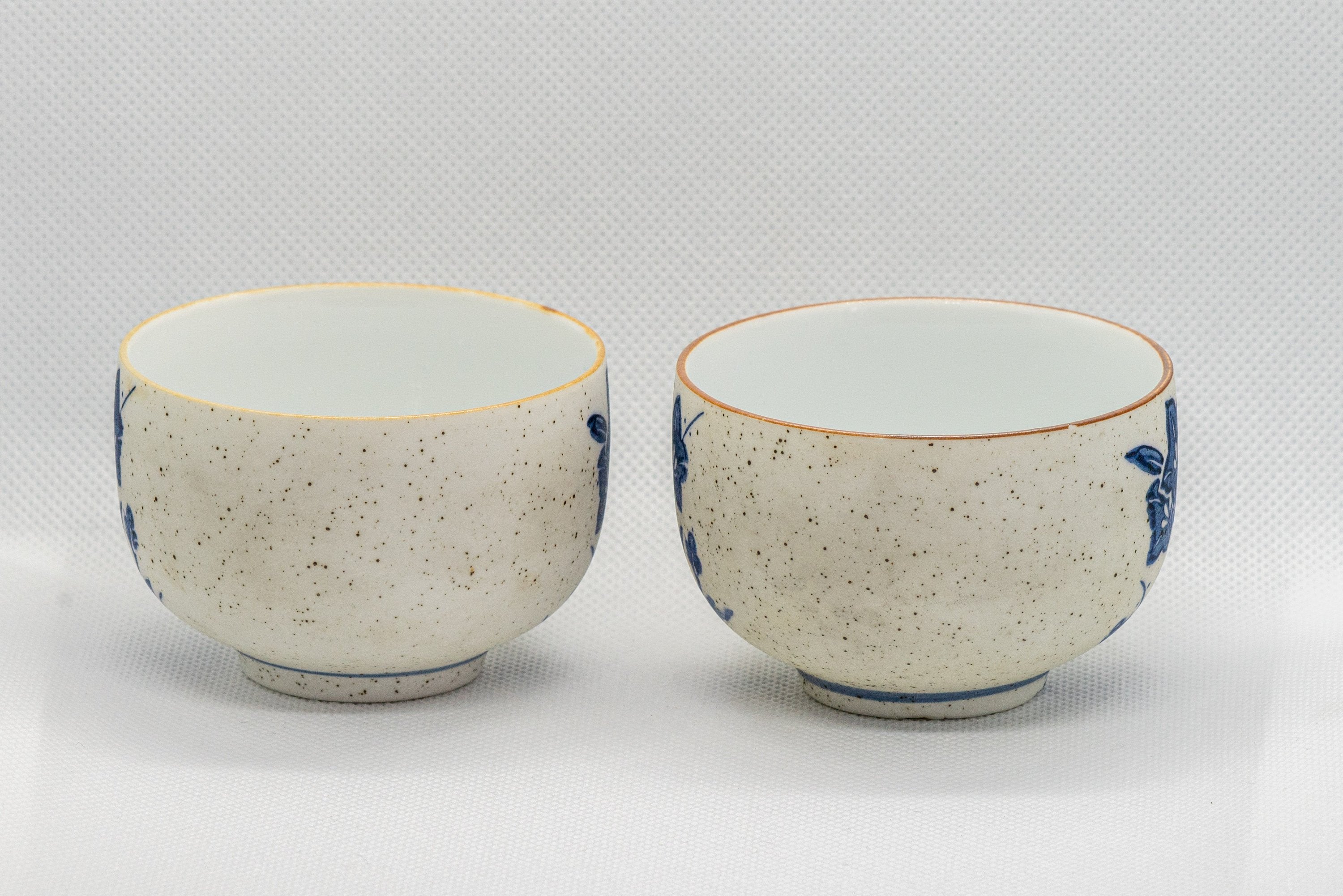 Japanese Teacup Pair - Classic blue and white yunomi - 110ml - Tezumi