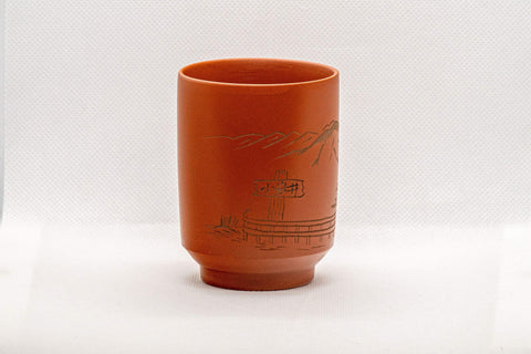 Japanese Teacup - いわぎん Iwagin Tsutsu-gata Tokoname-yaki Yunomi - 150ml