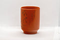 Japanese Teacup - Mountainous Tsutsu-gata Tokoname-yaki Yunomi - 150ml - side view of the unglazed red clay cup