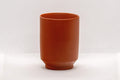 Japanese Teacup - いわぎん Iwagin Tsutsu-gata Tokoname-yaki Yunomi - 150ml - side view of the unglazed red clay cup