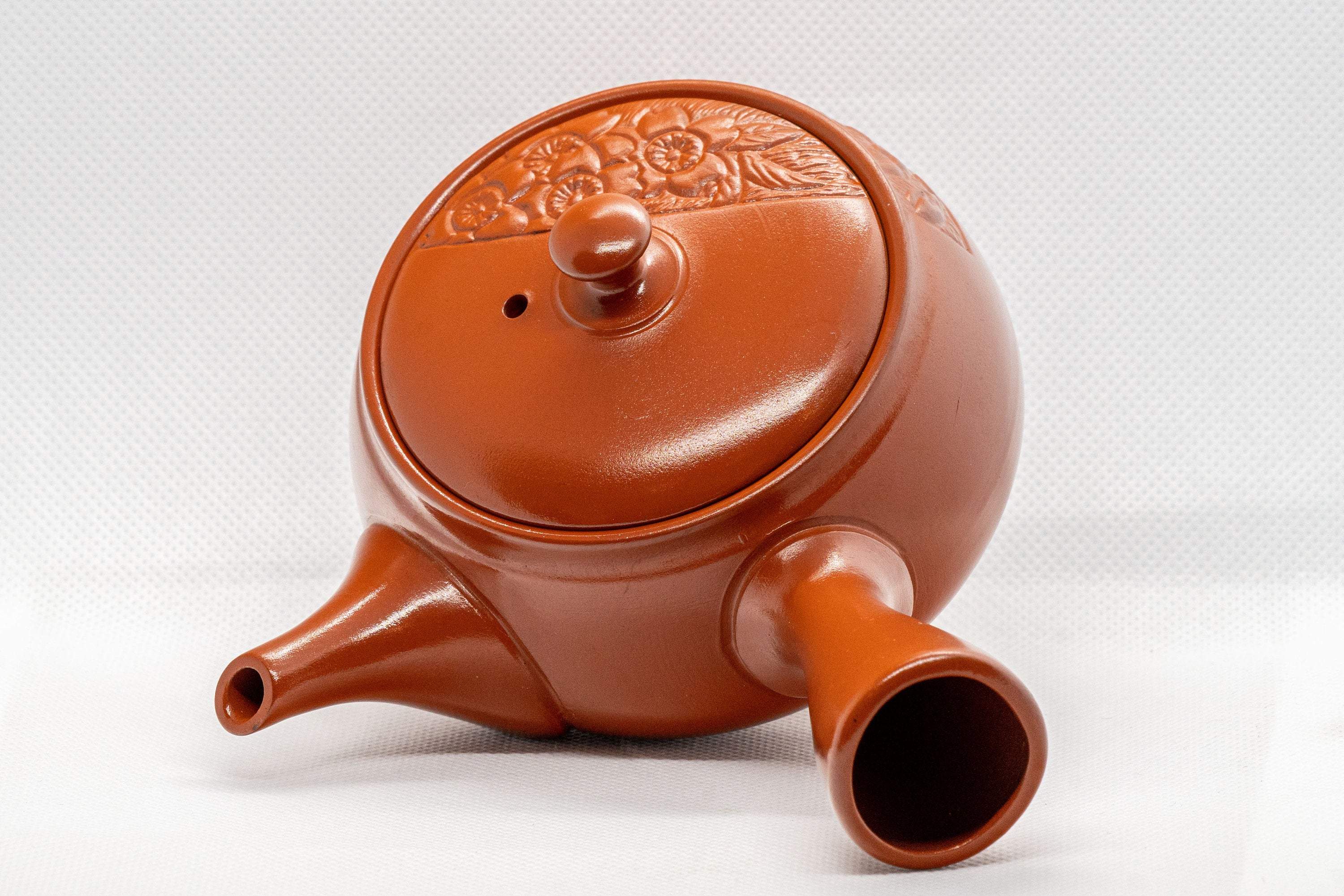 Japanese Kyusu - Floral Tokoname-yaki Teapot - 275ml - Thumbnail 3