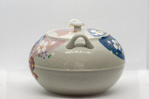 Japanese Dobin - Arita-yaki Teapot with Spring Flower Motifs - 630ml - Tezumi