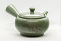 Japanese Kyusu - Green Tokoname Maple Leaf Momiji Obi-ami Teapot - 350ml - Tezumi