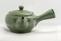 Japanese Kyusu - Green Tokoname Maple Leaf Momiji Obi-ami Teapot - 350ml - Tezumi