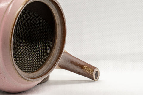 Japanese Kyusu - Pink Ash Glazed Banko-yaki Teapot - 210ml - Tezumi