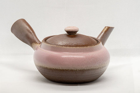 Japanese Kyusu - Pink Ash Glazed Banko-yaki Teapot - 210ml - Tezumi