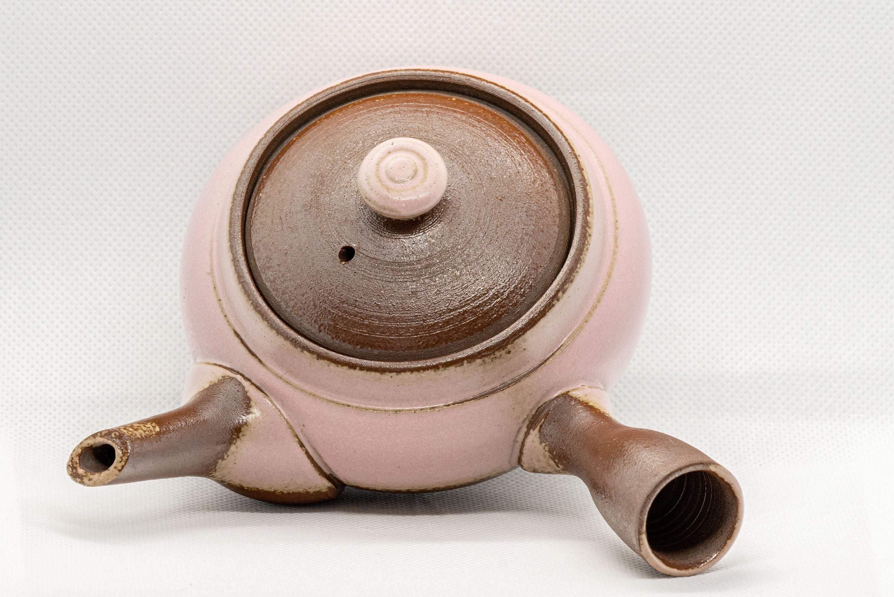 Japanese Kyusu - Pink Ash Glazed Banko-yaki Teapot - 210ml - Tezumi
