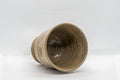 Japanese Teacups - Set of 3 Beige Hagi-yaki Yunomi - 130ml - angled view of a single teacup showing the interior
