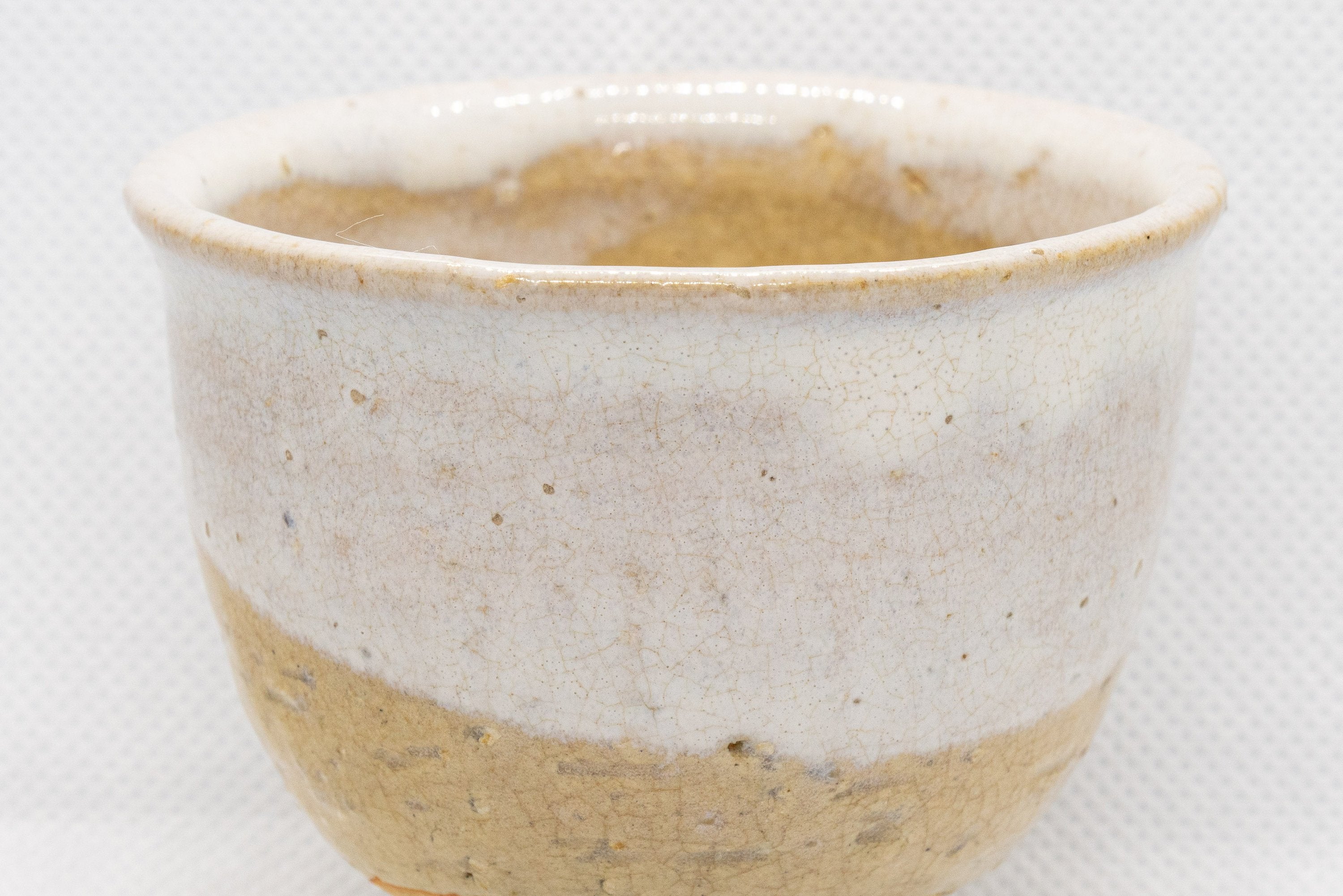 Japanese Teacup - White Glazed Hagi-yaki Yunomi - 125ml