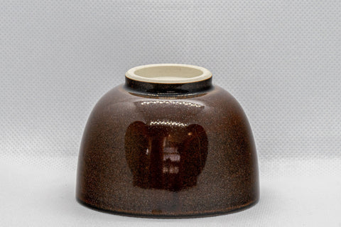 Tezumi — Japanese Teacup - Tenmoku Arita-yaki Yunomi - 135ml — top-down view of the interior
