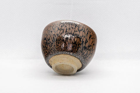 Japanese Teacup - 木村 好博 Kimura Yoshihiro - Yuteki Tenmoku Echizen-yaki Guinomi - 75ml