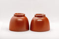 Japanese Teacups - Pair of Tokoname-yaki Senchawan - 60ml - inverted view showing the bases of the pair