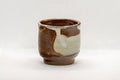 Tezumi — Japanese Teacup - Brown White Glazed Guinomi - 75ml — front view from another angle