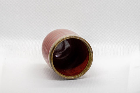 Japanese Teacup - Red Tsutsu-gata Yunomi - 135ml