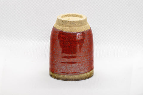 Japanese Teacup - Red Tsutsu-gata Yunomi - 135ml