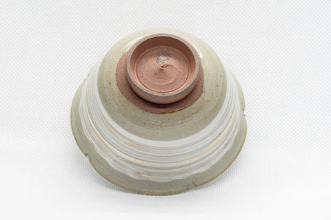 Tezumi — Japanese Teacup - Hakeme Momo-gata Yunomi - 120ml — tipped to show the interior