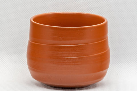 Japanese Teacup - Spiral Tokoname-yaki Yunomi - 135ml - side view showing the spiral design