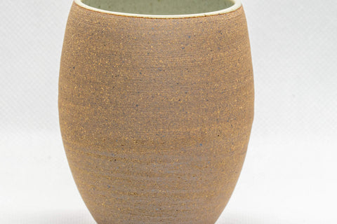 Tezumi — Japanese Teacup - Stoneware Yunomi - 175ml — tipped to show the interior
