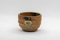 Japanese Teacup - Stoneware Shigaraki-yaki Guinomi - 50ml - front view of the spiral stoneware cup